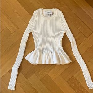 Long sleeve ruffle crop top